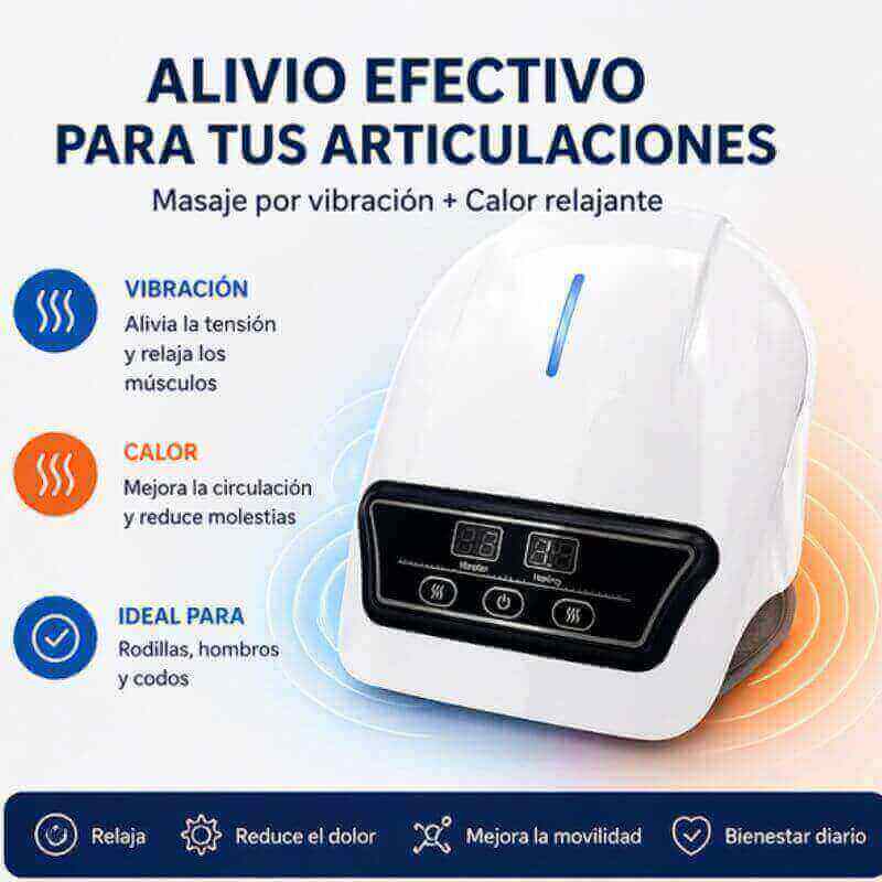 KneeFlow Pro™  Masajeador de Rodillas con Vibración y Calor Infrarrojos